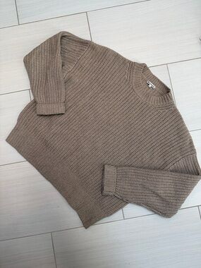 Reformation Sam Cotton Cashmere Oversized Crew Sweater